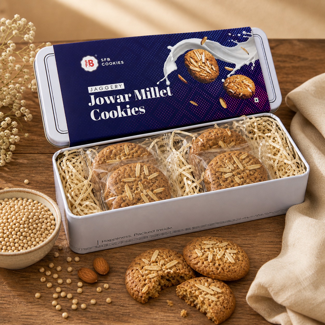 Jaggery Jowar Millet Cookies