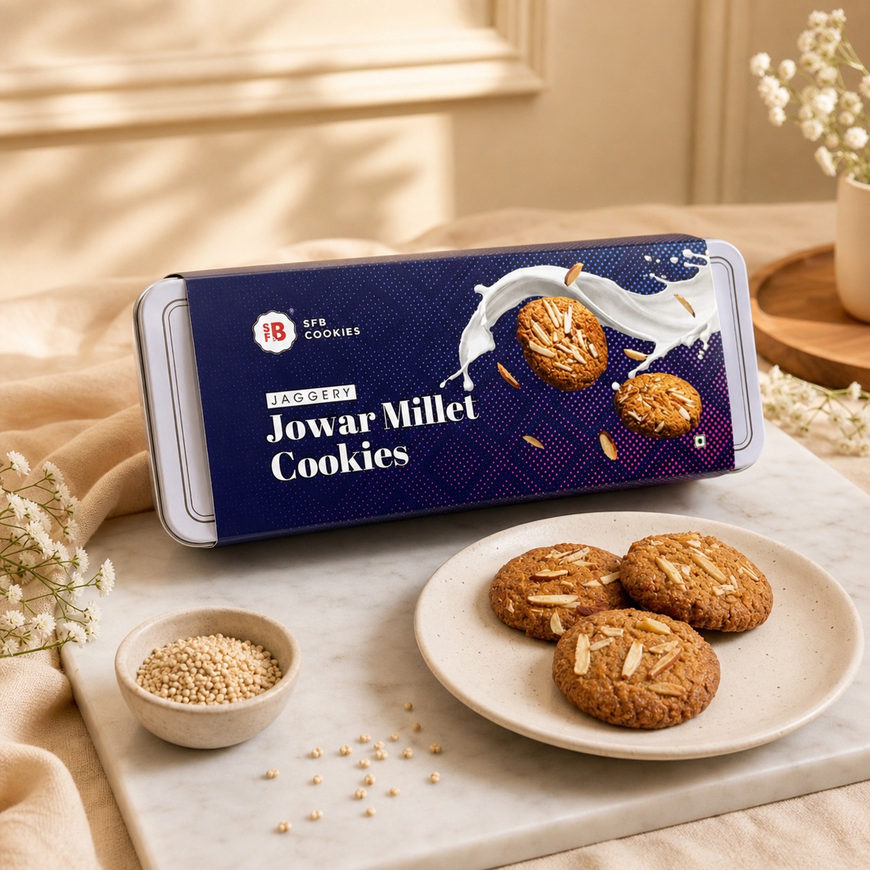 Jaggery Jowar Millet Cookies